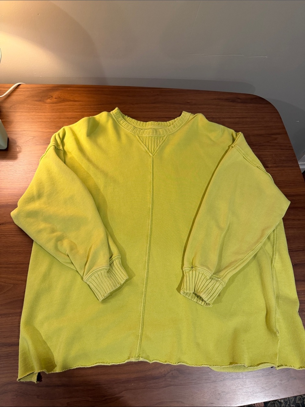 Aerie Neon Green Crewneck Sweater